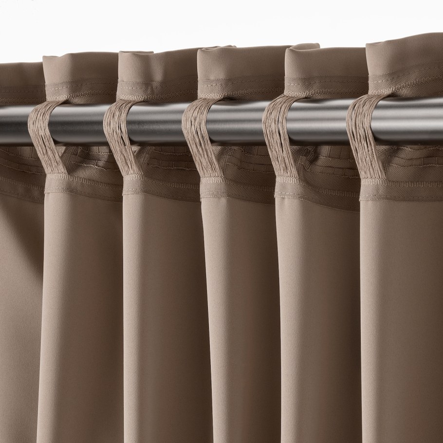 МАЙГУЛЛ гардины, блокирующие свет, 2 шт., серый/коричневый145x300
