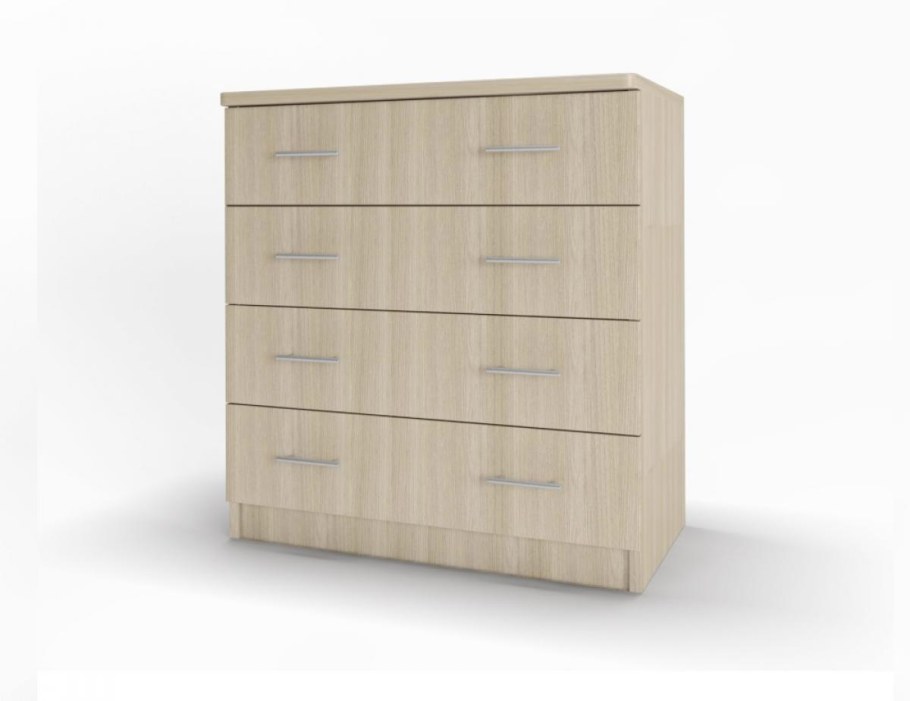 Комод ЛДСП 4 ящика (ясень темный/светлый) вавилон058