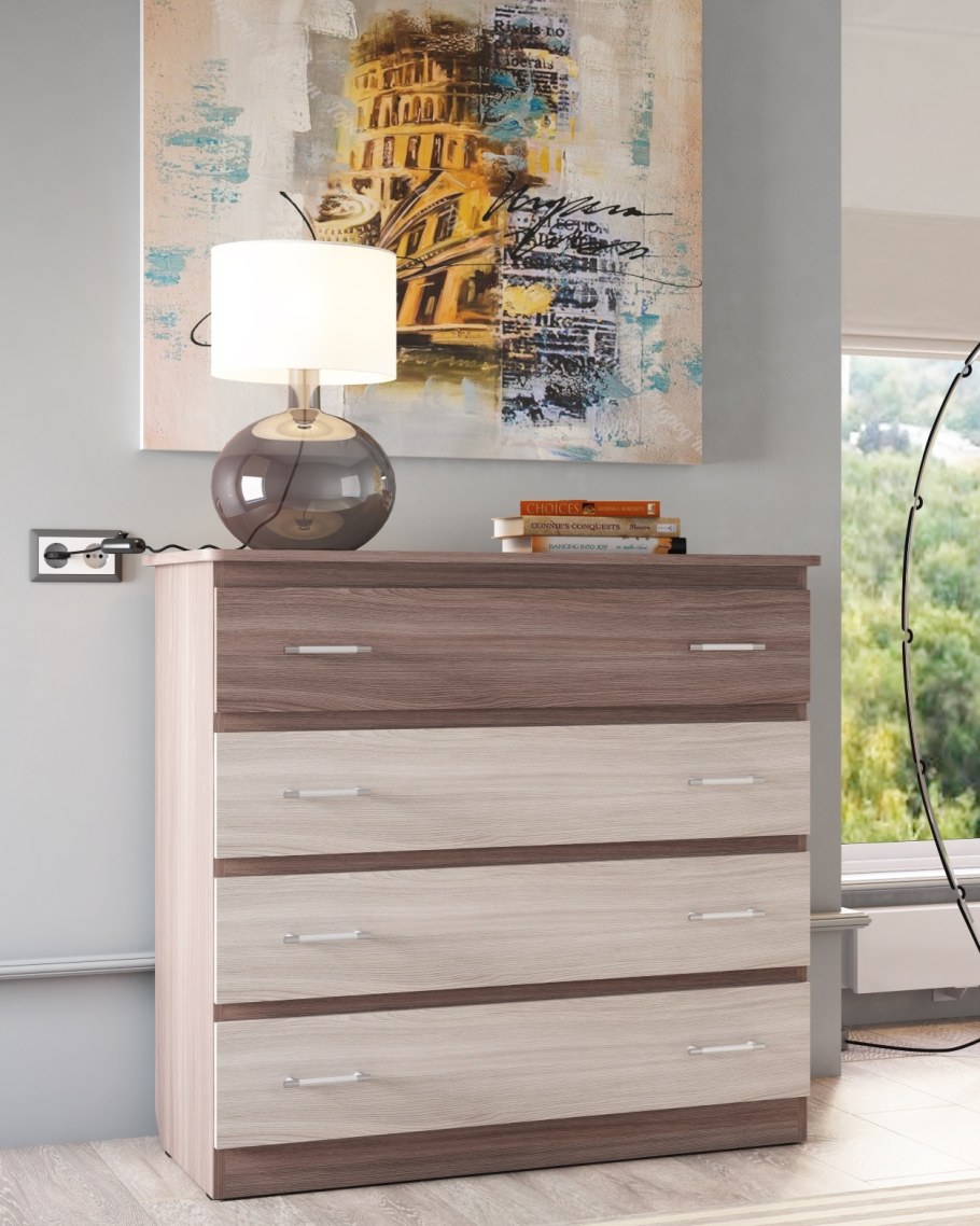 Комод к15 ясень шимо светлый/ясень шимо темный