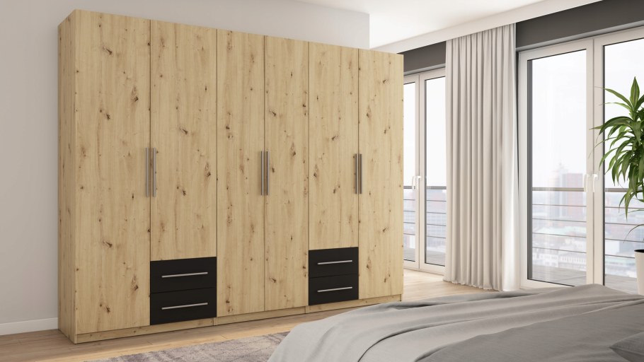 Дуб Вотан шкаф распашной