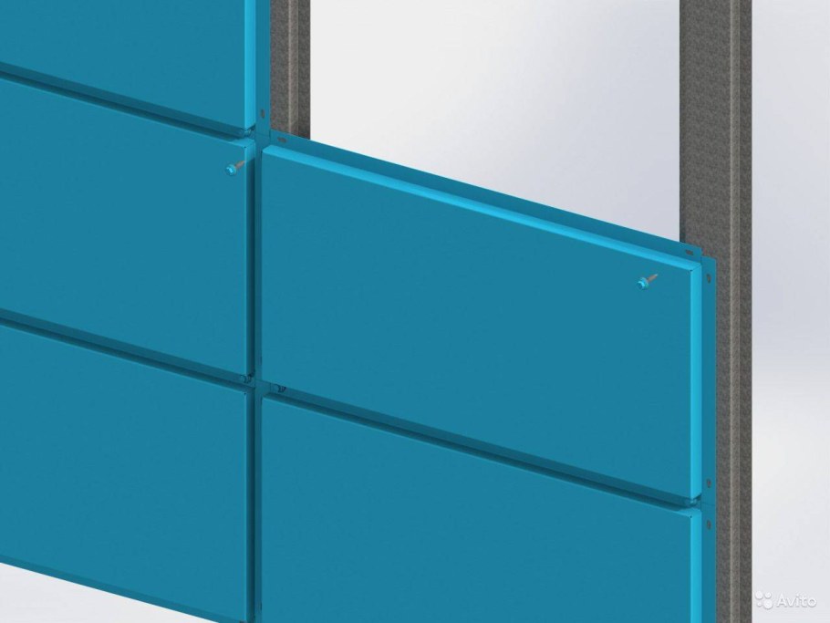 Фасадная металлокассета ral1015