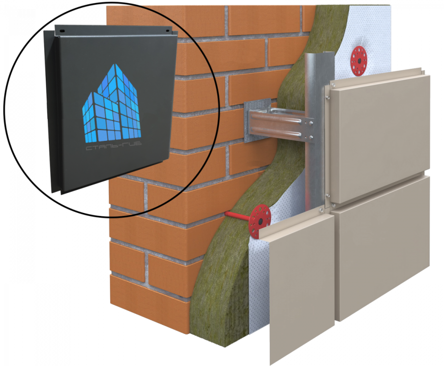 Профиль для вентфасада 60 180