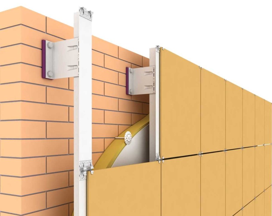 Навесной фасад подсистема МЕТАЛЛПРОФИЛЬ