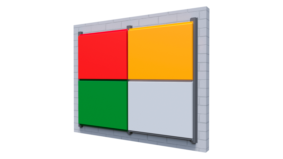 Торцевая металлокассеты 890х1435 мм