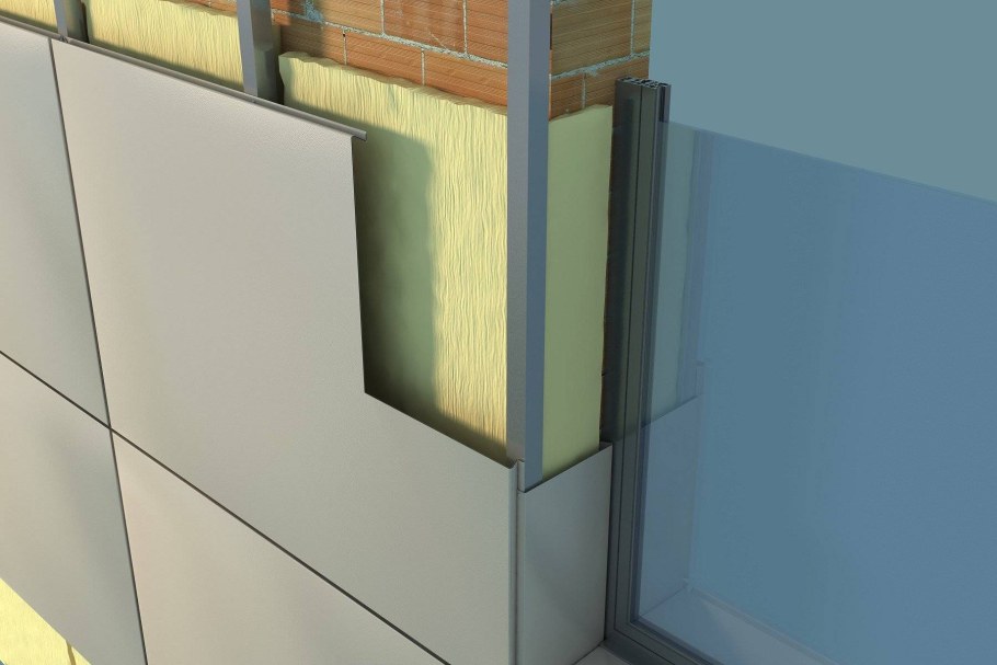 Вентилируемый фасад из композитных панелей