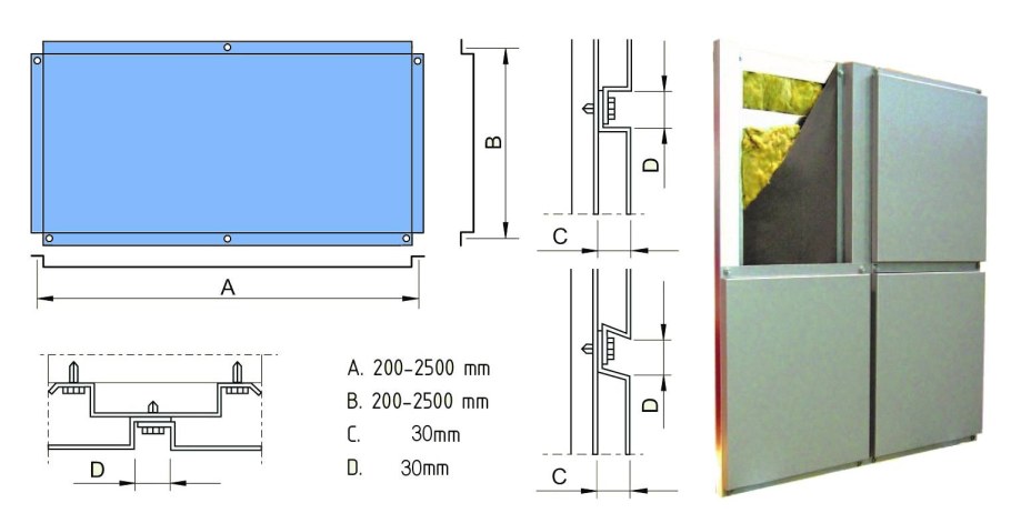 Композитная панель габариты 400х1200