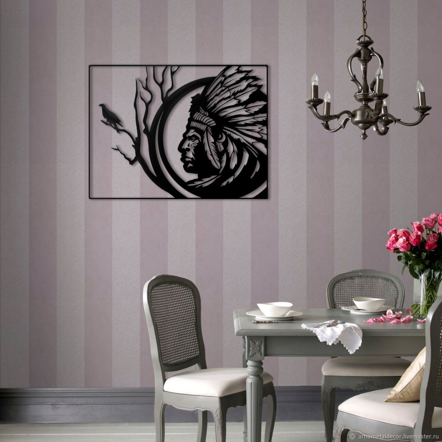 Панно из металла в интерьере