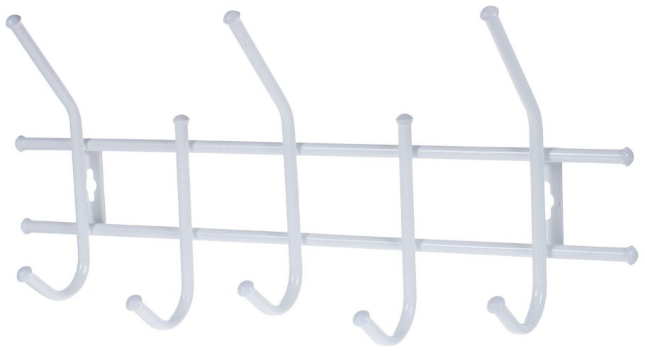 Вешалка настенная стандарт 5 крючков 11x26x55 см металл цвет медь/чёрный