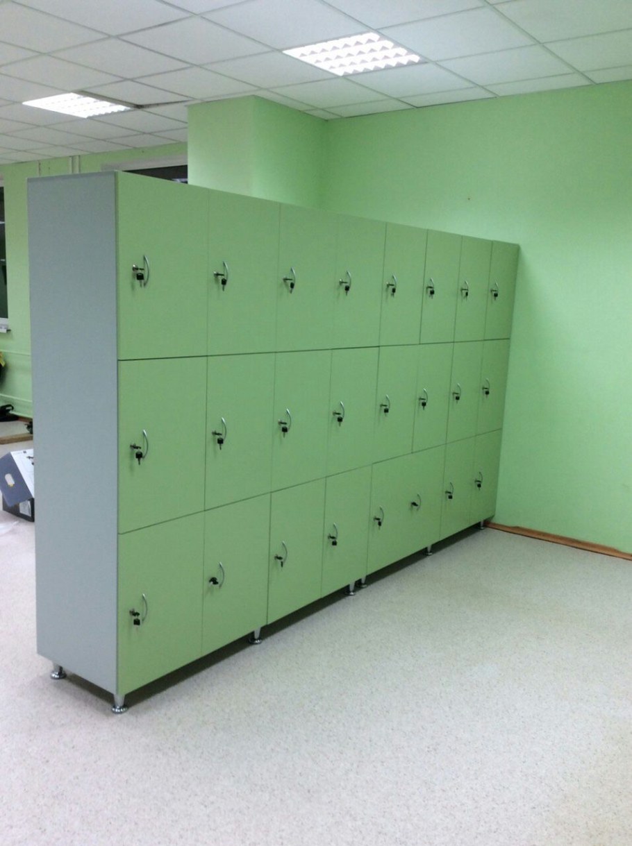 Шкафы для раздевалок одноместный, линейная секция 20 ячеек, l4000xp530xh2070