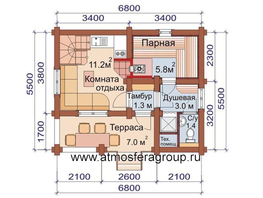 Проекты домов бань