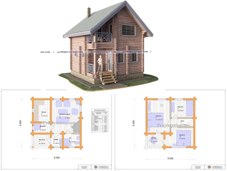 Планировка бани 6х6 2 этажная