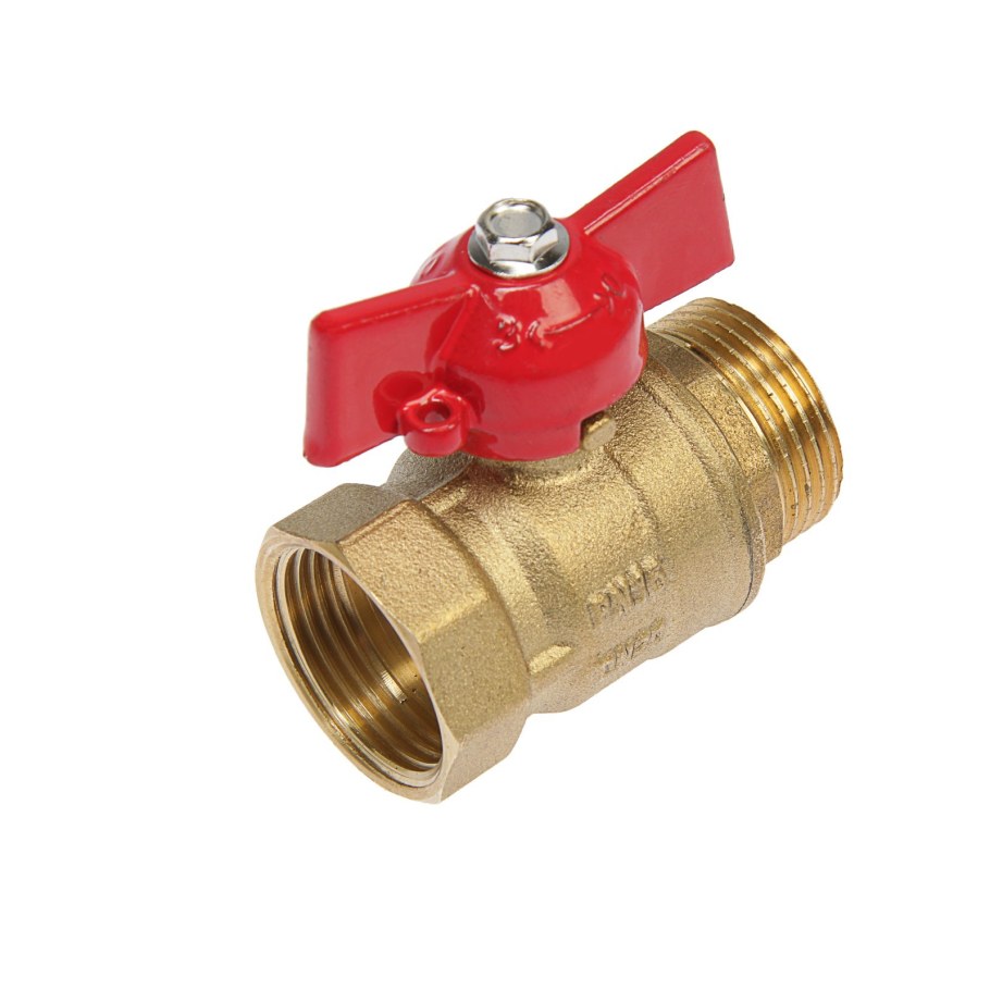 Кран шаровой "СТМ" Оптима, внутренняя/наружная резьба 3/4", бабочка