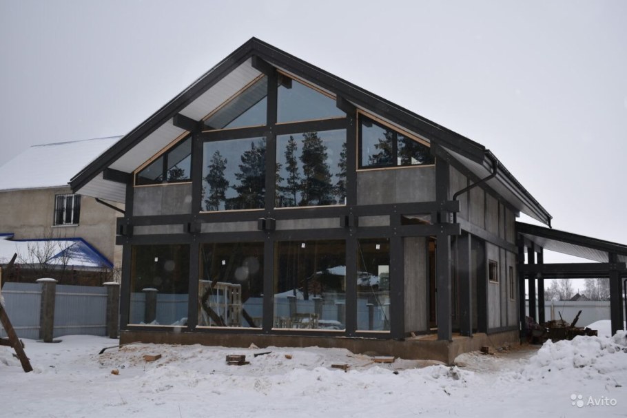 Безрамное остекление фахверка