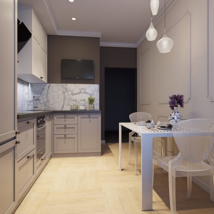 Интерьер кухни 9 квадратов