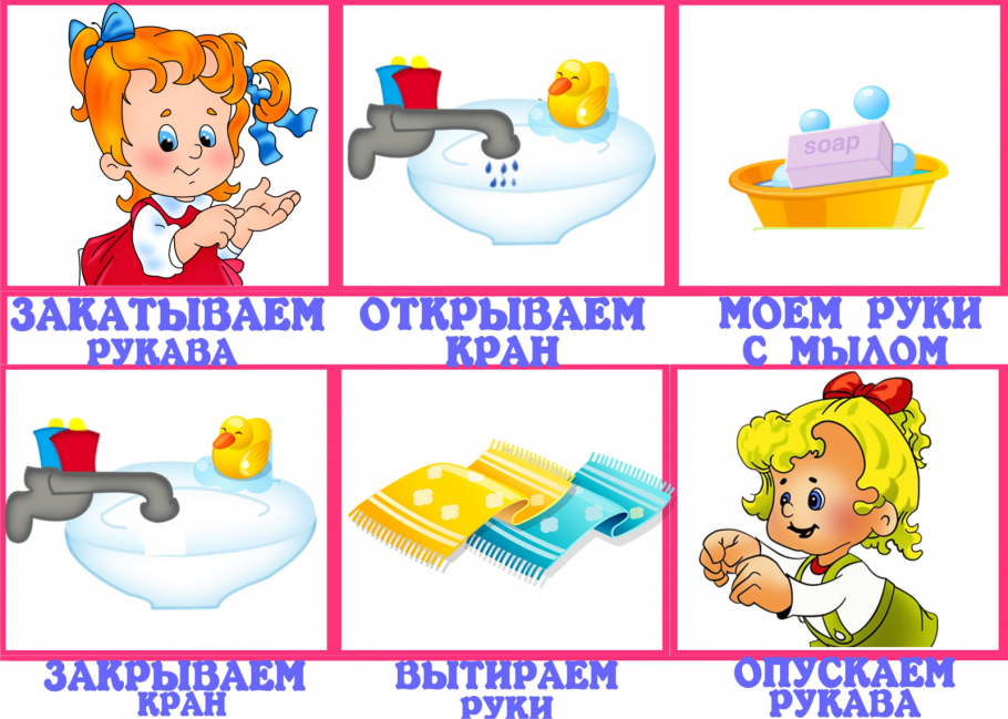 Алгоритм умывания в детском саду