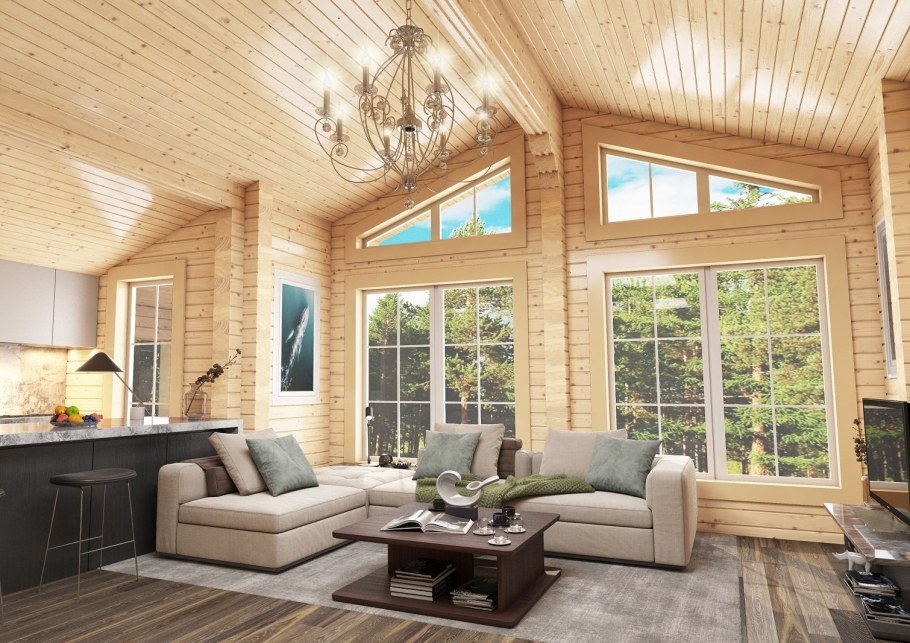 Дома из клееного бруса 150м2 Скандинавский