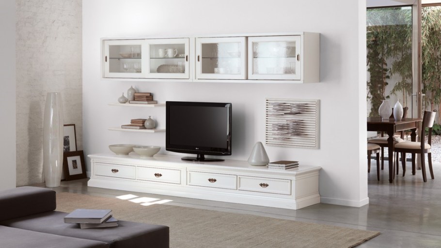 Белая мебель для гостиной