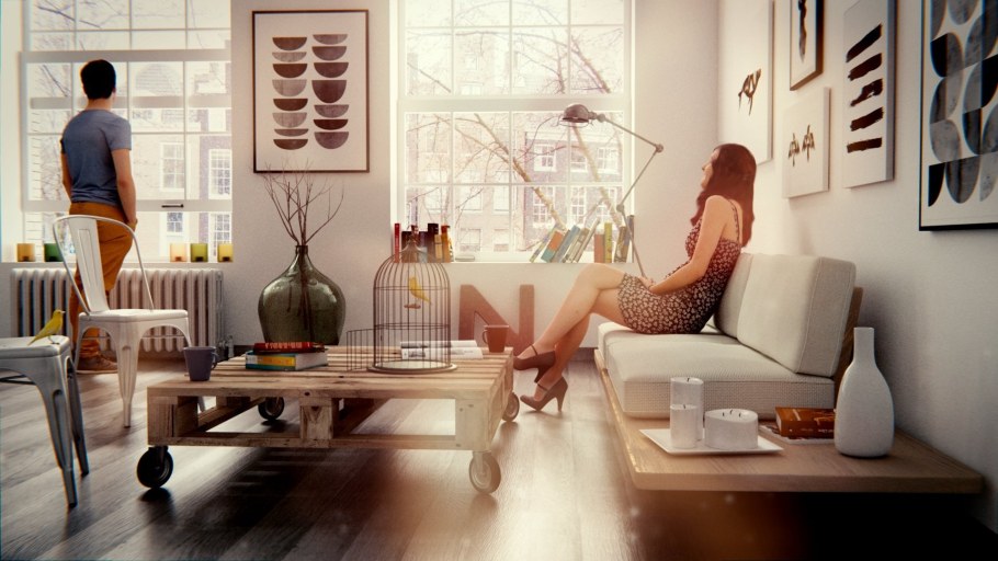 Мужчина и женщина в отеле