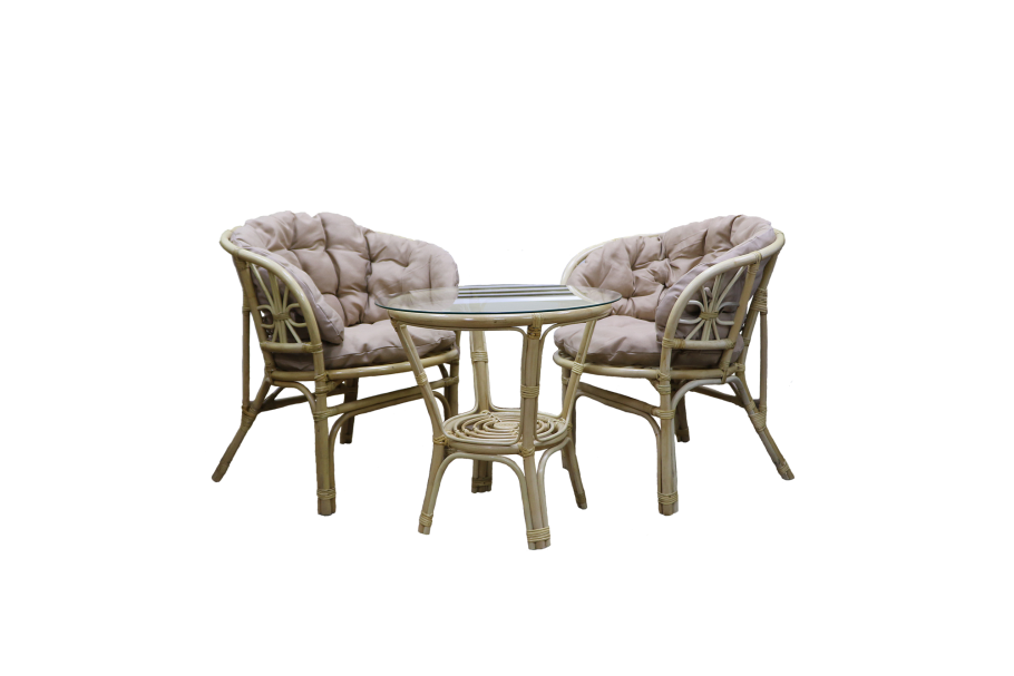 Комплект мебели Багамы мини арт.bts01-мт0002 коньячный, бежевый