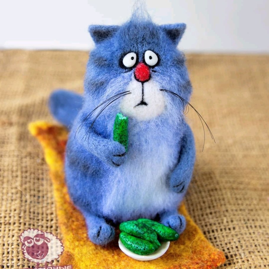 Валяная игрушка кот