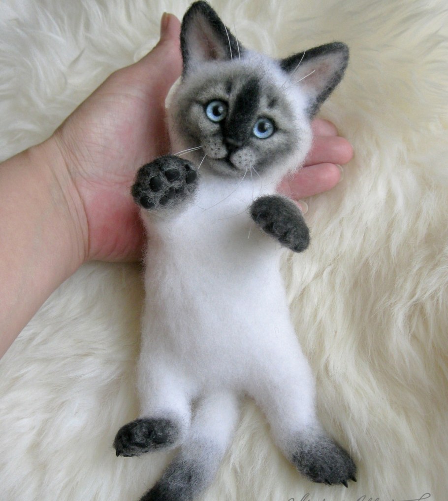 Реалистичные игрушки из шерсти