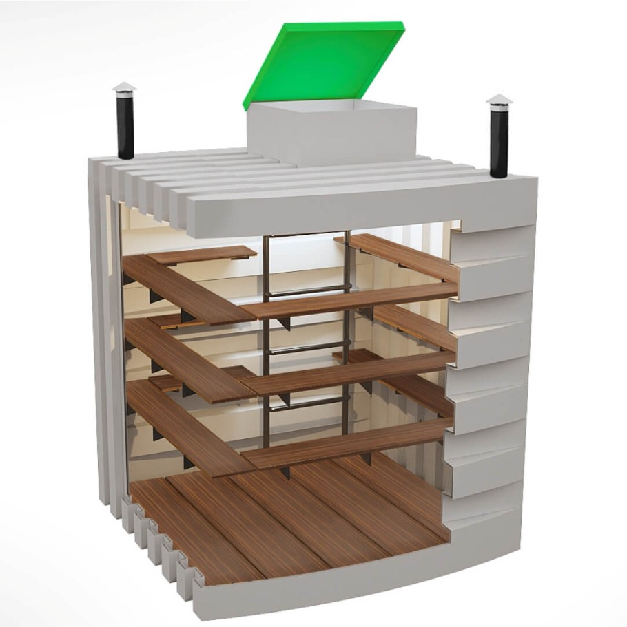 Погреб пластиковый Олимп 1,2х1,2x1,5 м