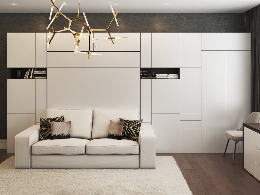 Шкаф-кровать диван трансформер TRANSMEB блюз