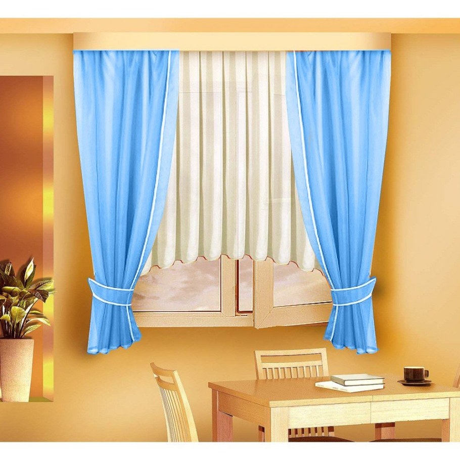 Шторы на кухню до подоконника