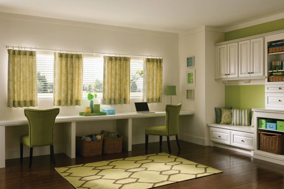 Шторы до подоконника в кабинет