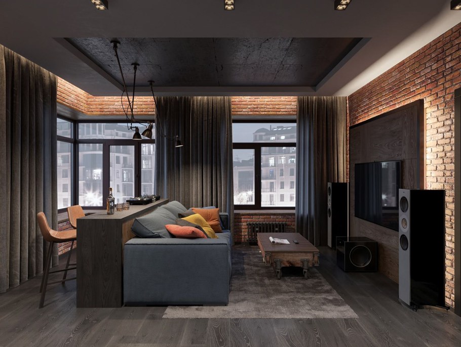 Стиль лаунж в гостиной