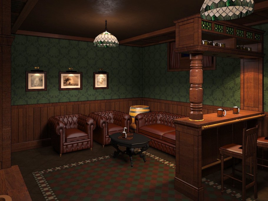 Комната в стиле паб