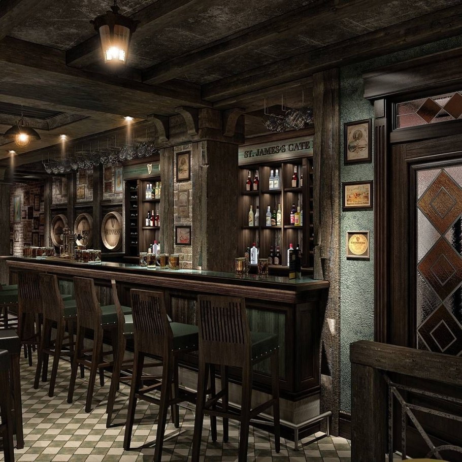 Ирландский паб барная стойка