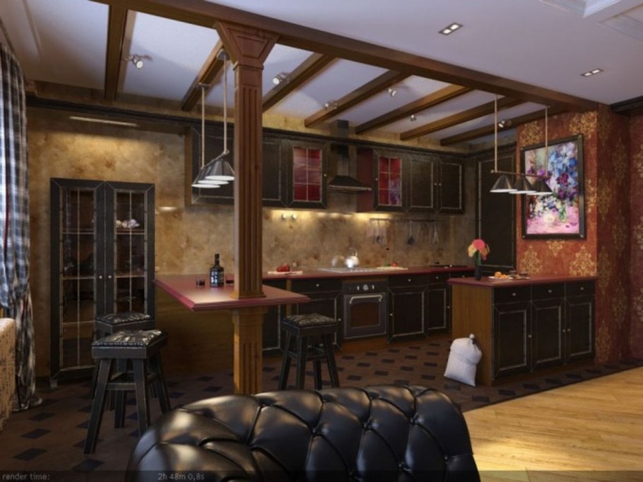 Кухня в стиле английского паба