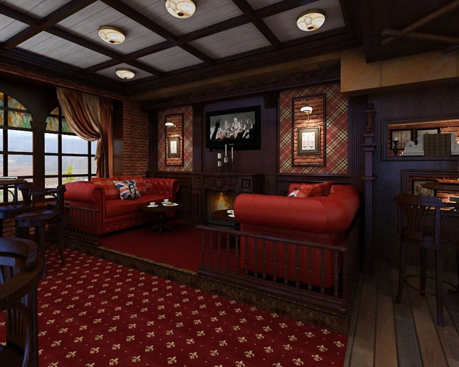 Комната в стиле паб