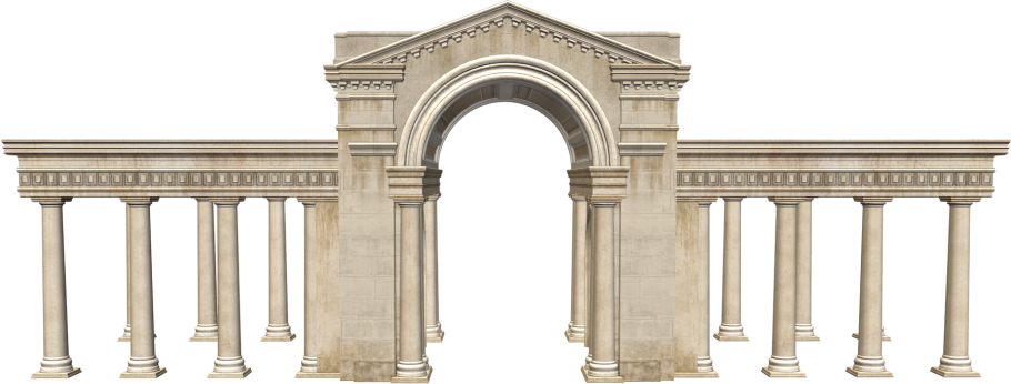 Греческая арка сбоку