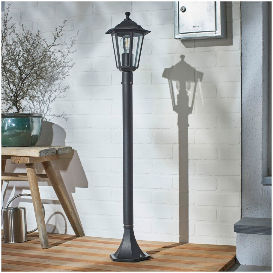 Столб уличный inspire Peterburg 1xe27х60 Вт 1 м алюминий/сталь цвет чёрный