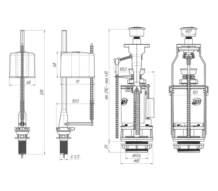 Арматура Ани пласт wc3550m