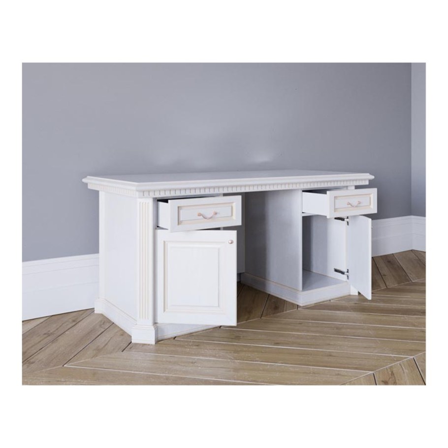 Письменный стол белый эмаль классика