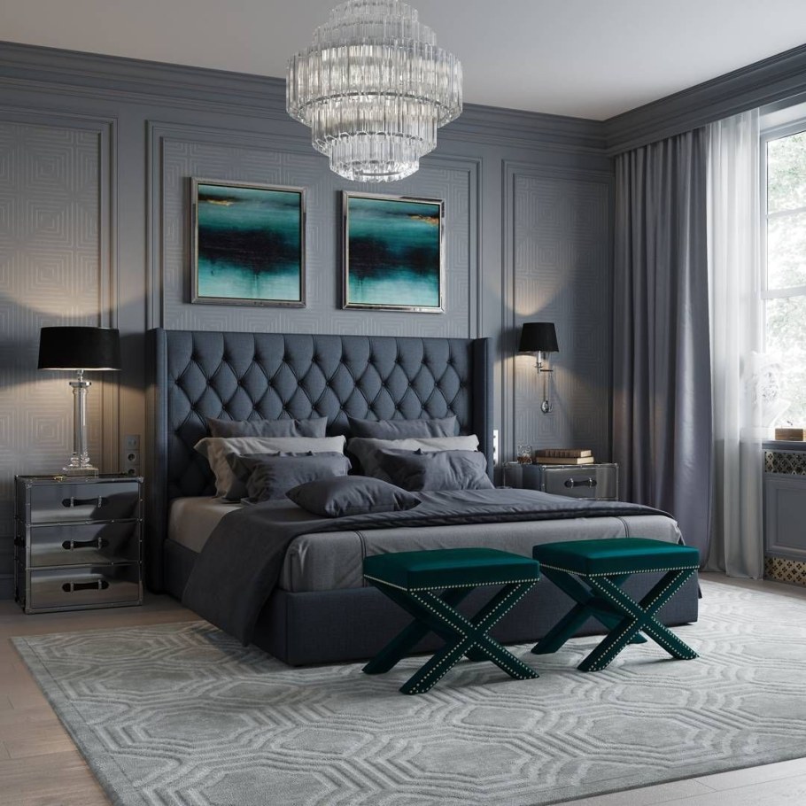 Спального гарнитура Неоклассика изумруд