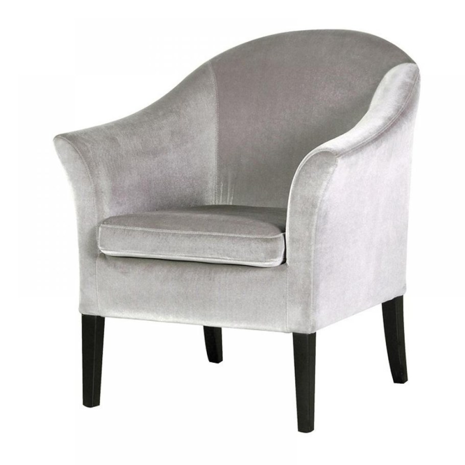 Кресло серый велюр