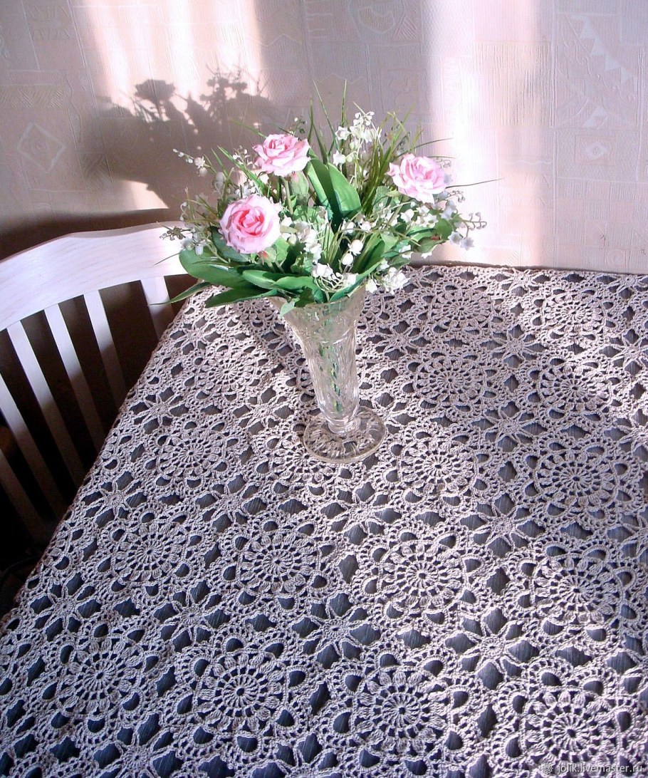 Круглая скатерть крючком