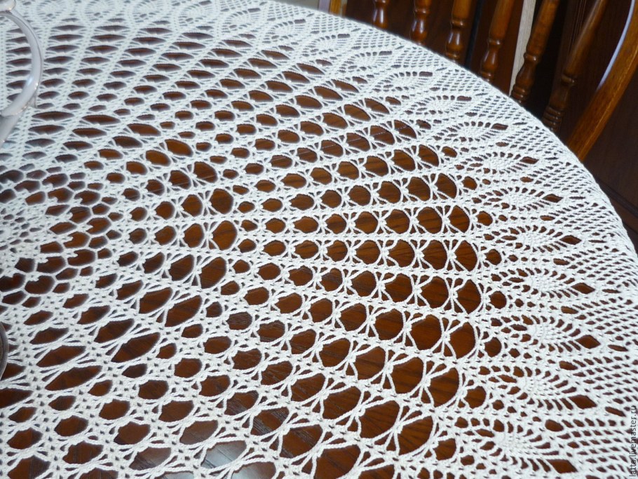 Круглая скатерть крючком