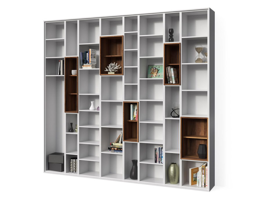 Книжный шкаф серый