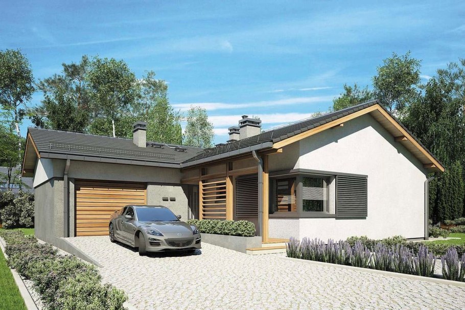 Угловой дом с гаражом