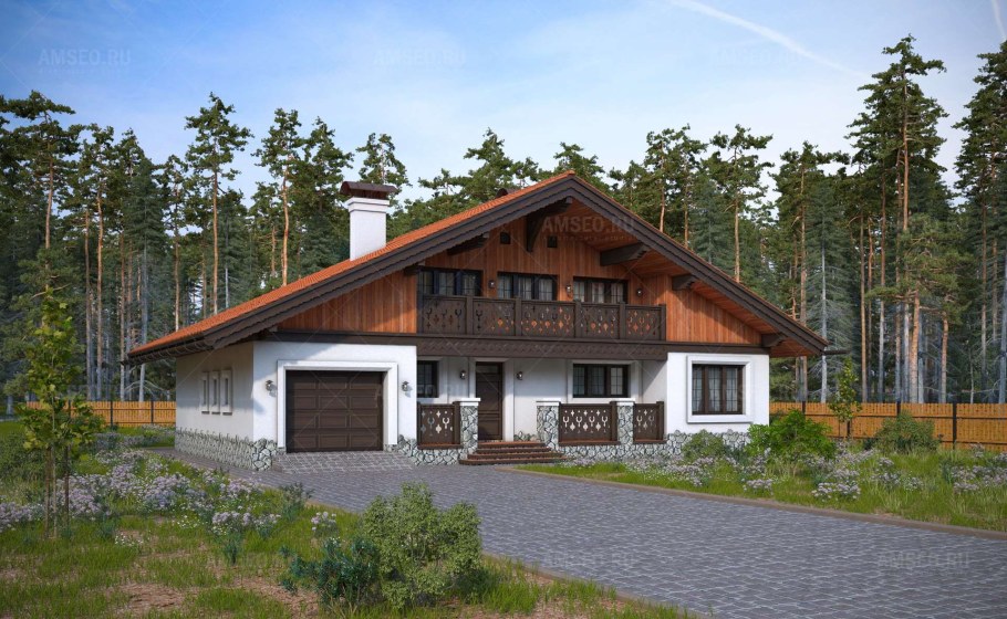 Дом 200кв в стиле Шале