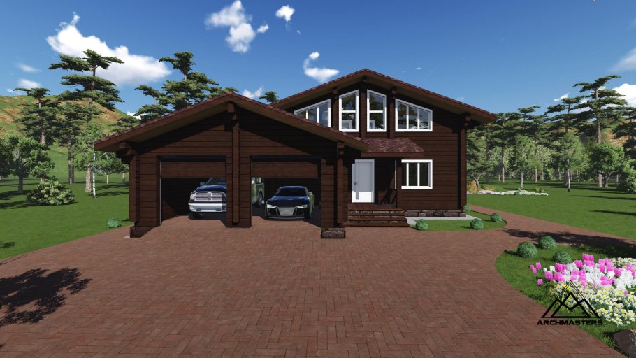 Гараж в стиле Шале