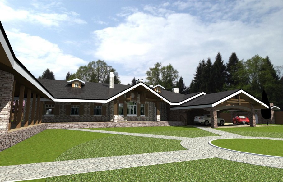 Таунхаус в стиле Шале