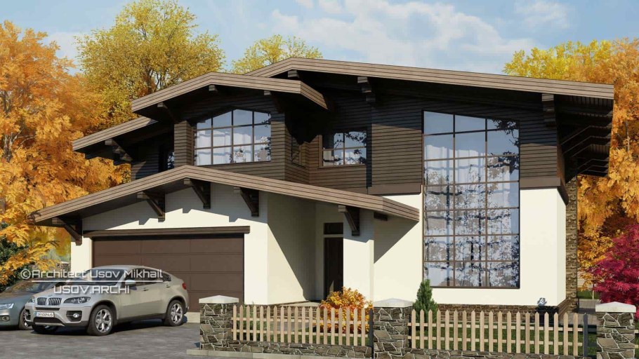 Современное Шале с гаражом