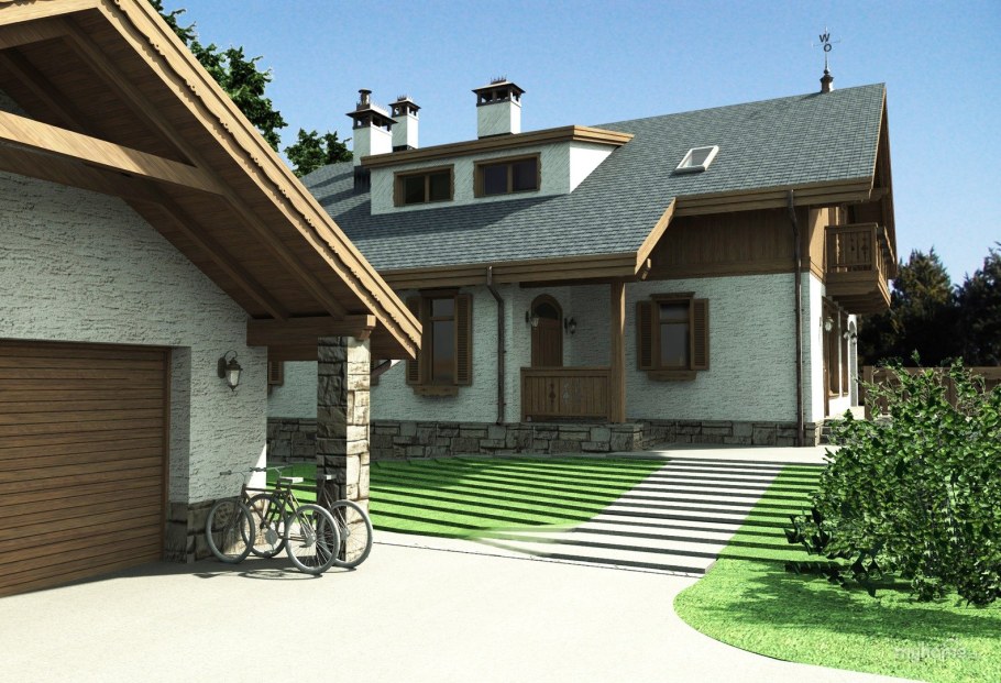 Проекты домов с гаражом и навесом