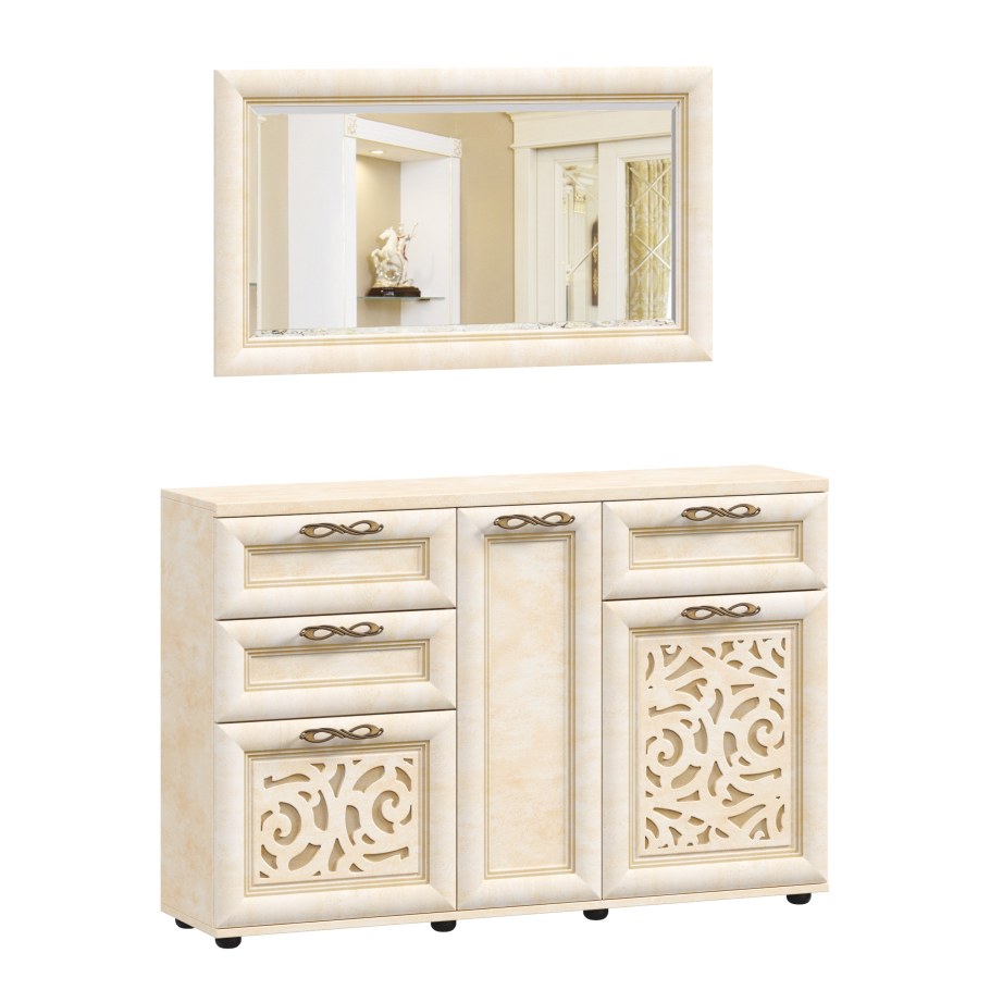 Шкаф Александрия кожа Ленто